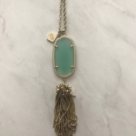 Kendra Scott Jewelry - KENDRA SCOTT - RAYNE NECKLACE TEAL STONE W/GOLD